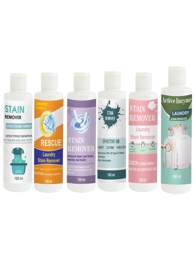 TOOVUS Stain Remover Combo Pack of Doll, Orange, Purple, Sky, Pink and Pista Stain Remover | Multi-Surface Cleaning Solution for Clothes, Fabrics, Upholstery (100 g Each) - Image 1